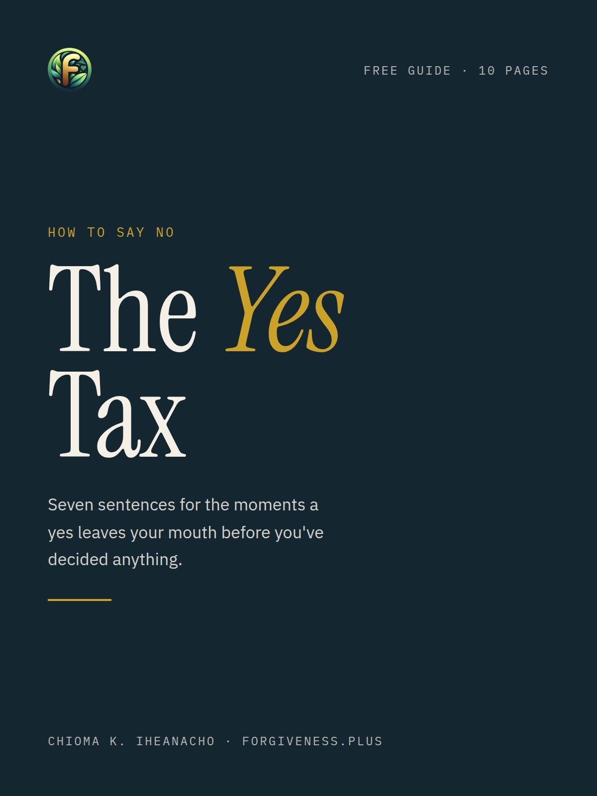 The Yes Tax, a free guide